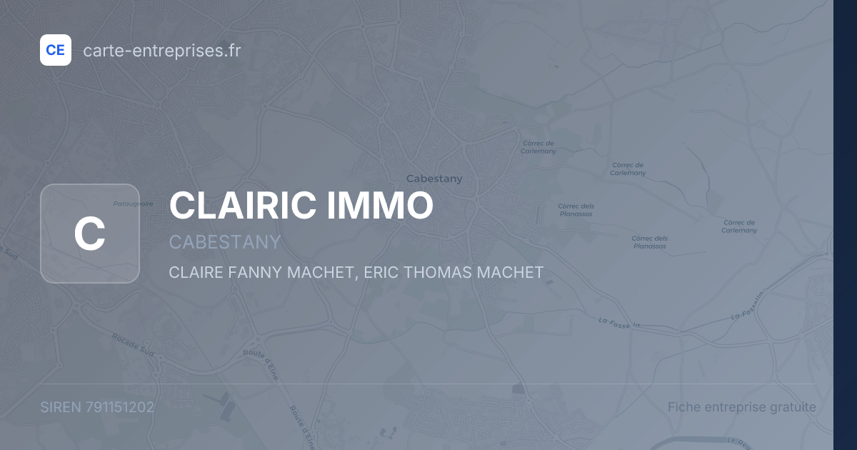 CLAIRIC IMMO — 791151202 — fiche entreprise