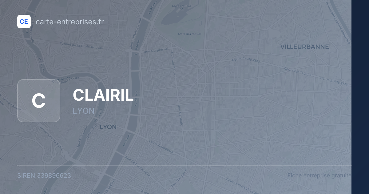 CLAIRIL — 339896623 — fiche entreprise