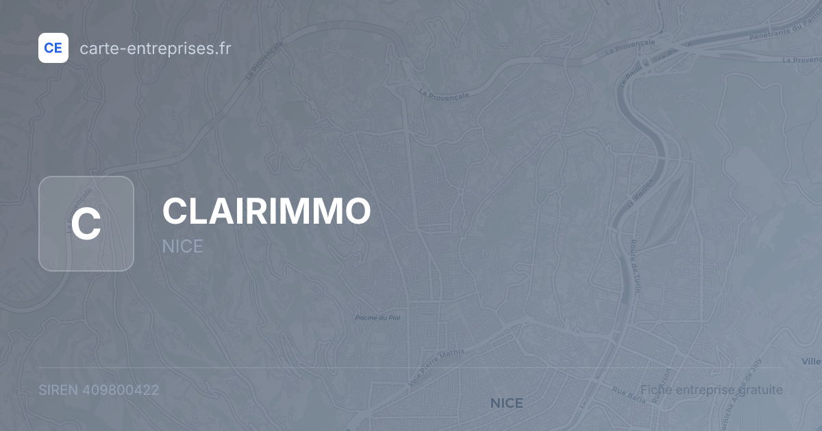 CLAIRIMMO — 409800422 — fiche entreprise