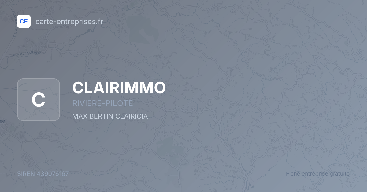 CLAIRIMMO — 439076167 — fiche entreprise