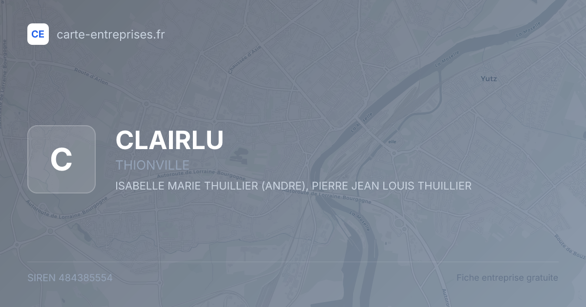 CLAIRLU — 484385554 — fiche entreprise