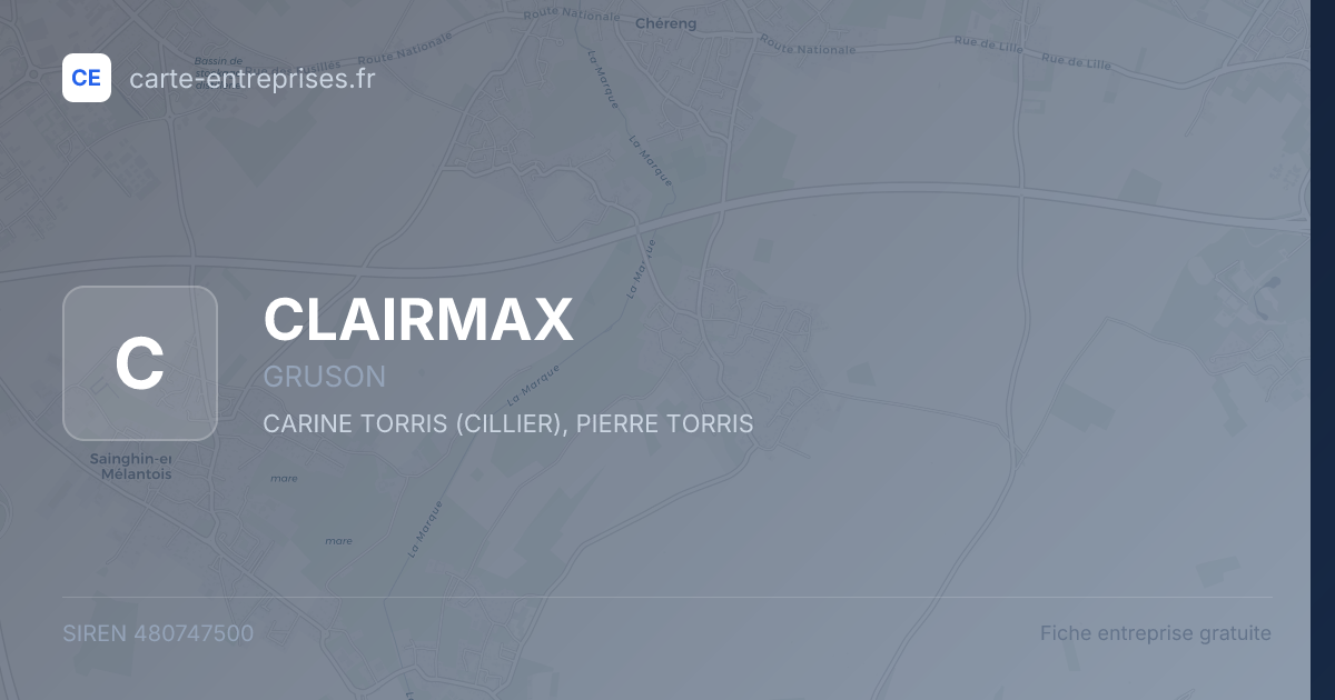 CLAIRMAX — 480747500 — fiche entreprise