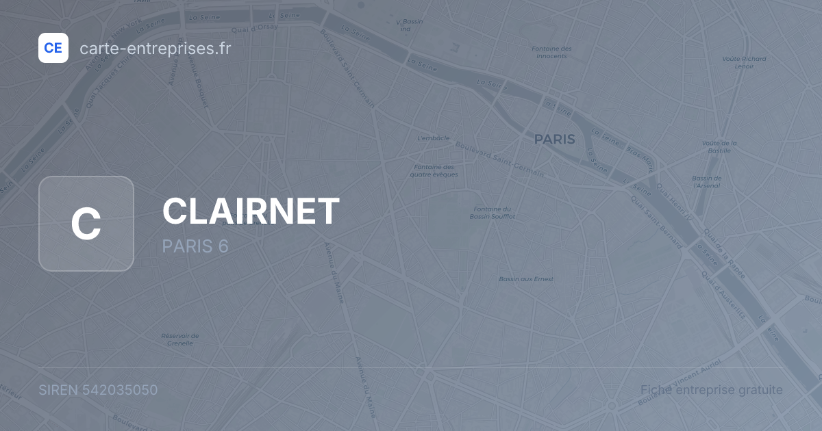 CLAIRNET — 542035050 — fiche entreprise