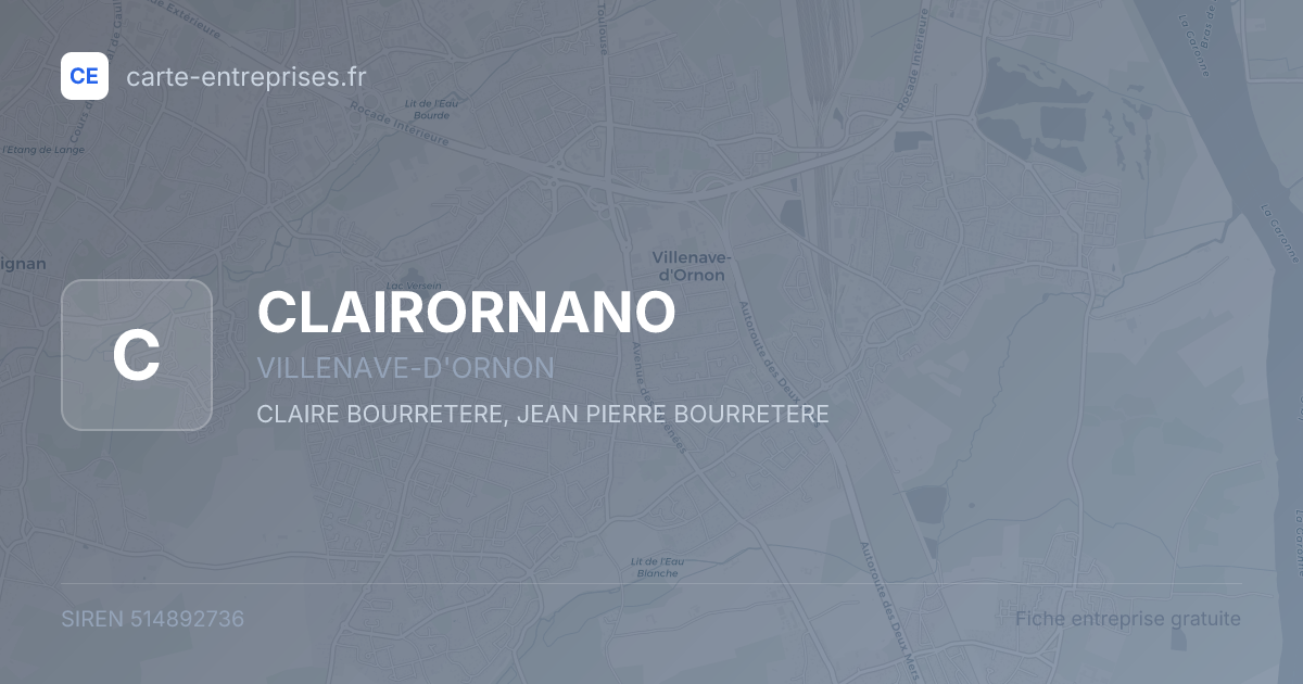 CLAIRORNANO — 514892736 — fiche entreprise