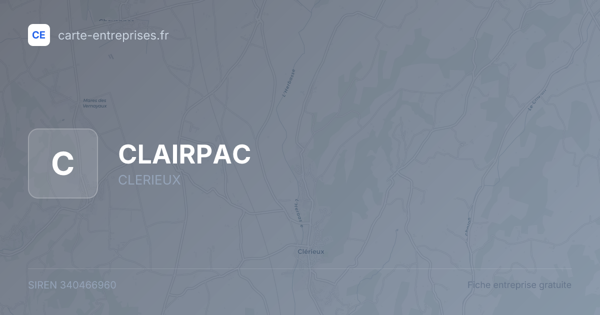CLAIRPAC — 340466960 — fiche entreprise