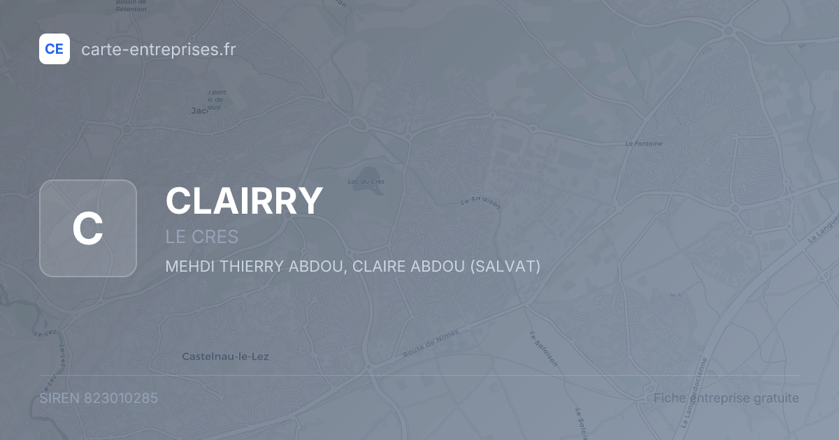CLAIRRY — 823010285 — fiche entreprise