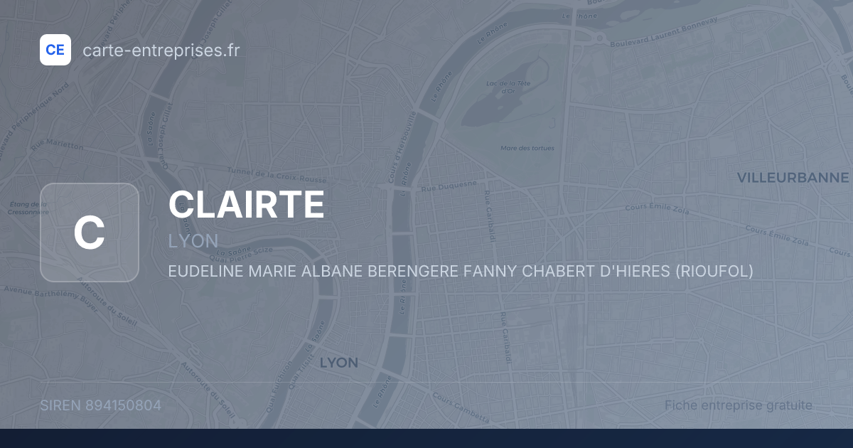 CLAIRTE — 894150804 — fiche entreprise