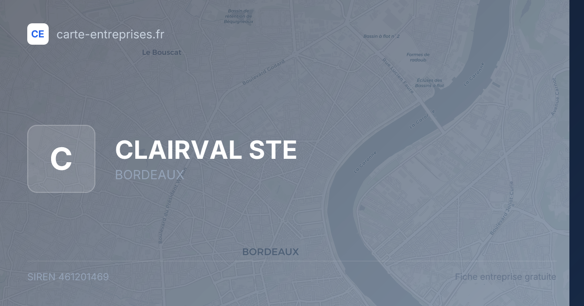 CLAIRVAL STE — 461201469 — fiche entreprise