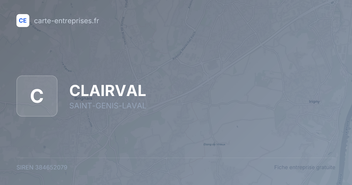 CLAIRVAL — 384652079 — fiche entreprise