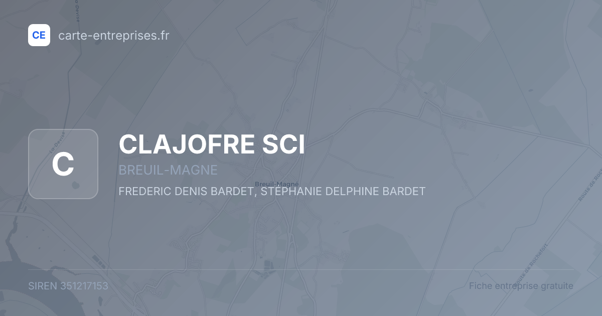 CLAJOFRE SCI — 351217153 — fiche entreprise