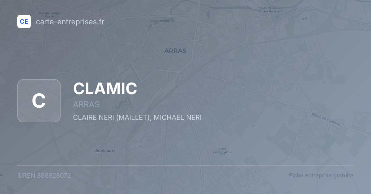 CLAMIC — 898928072 — fiche entreprise