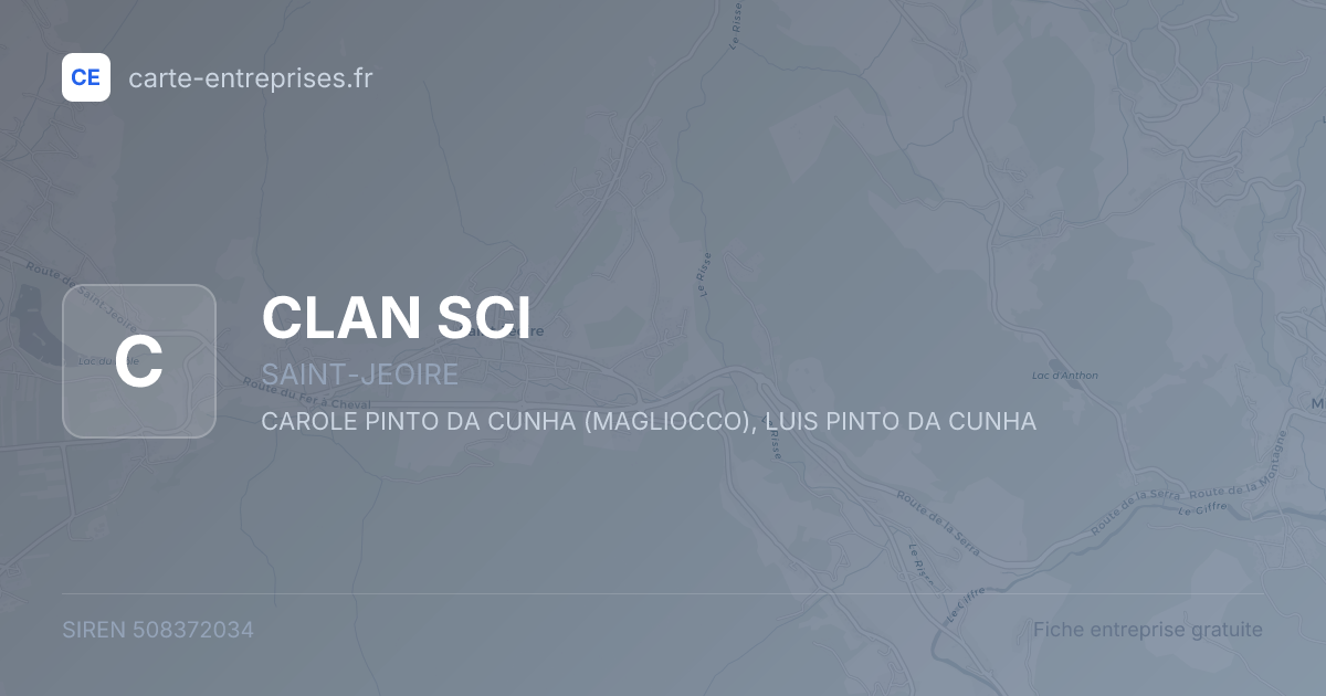 CLAN SCI — 508372034 — fiche entreprise
