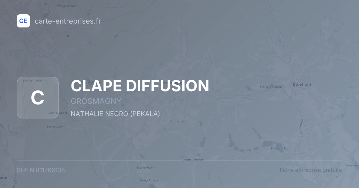 CLAPE DIFFUSION — 811766138 — fiche entreprise