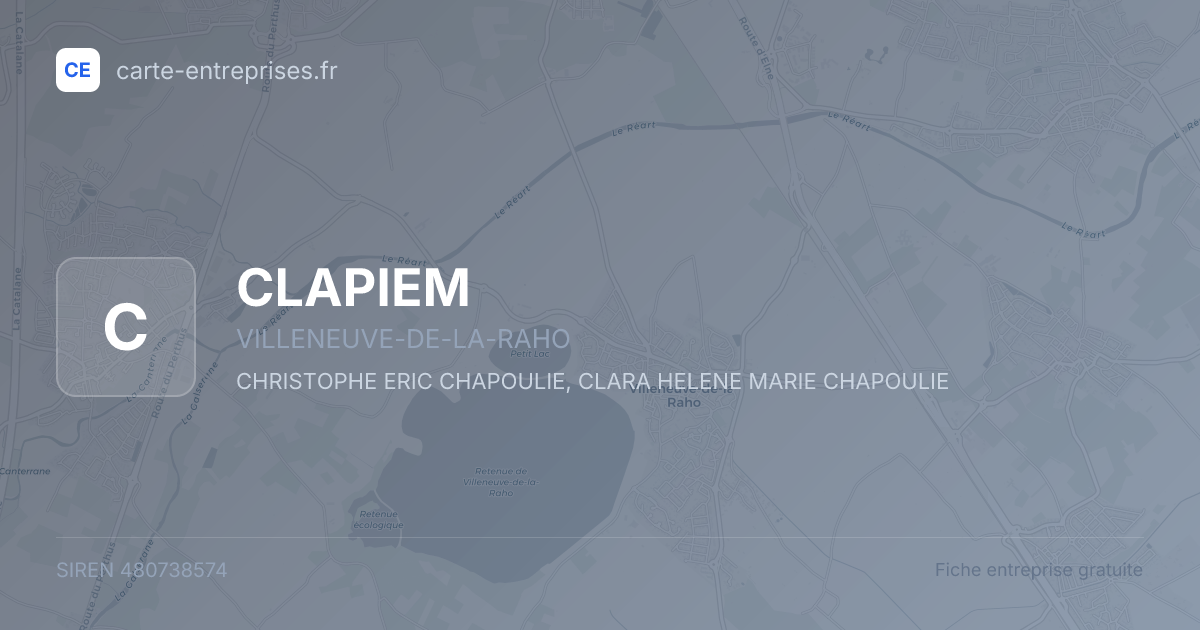 CLAPIEM — 480738574 — fiche entreprise