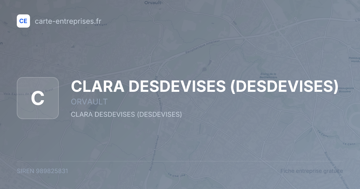 CLARA DESDEVISES (DESDEVISES) — 989825831 — fiche entreprise