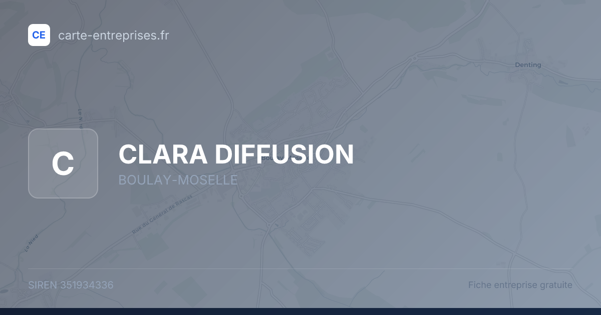 CLARA DIFFUSION — 351934336 — fiche entreprise