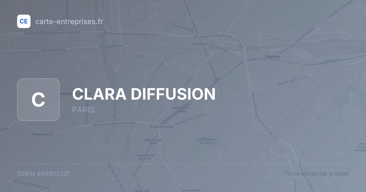 CLARA DIFFUSION — 404902231 — fiche entreprise