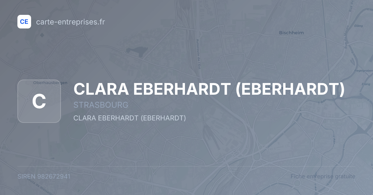 CLARA EBERHARDT (EBERHARDT) — 982672941 — fiche entreprise