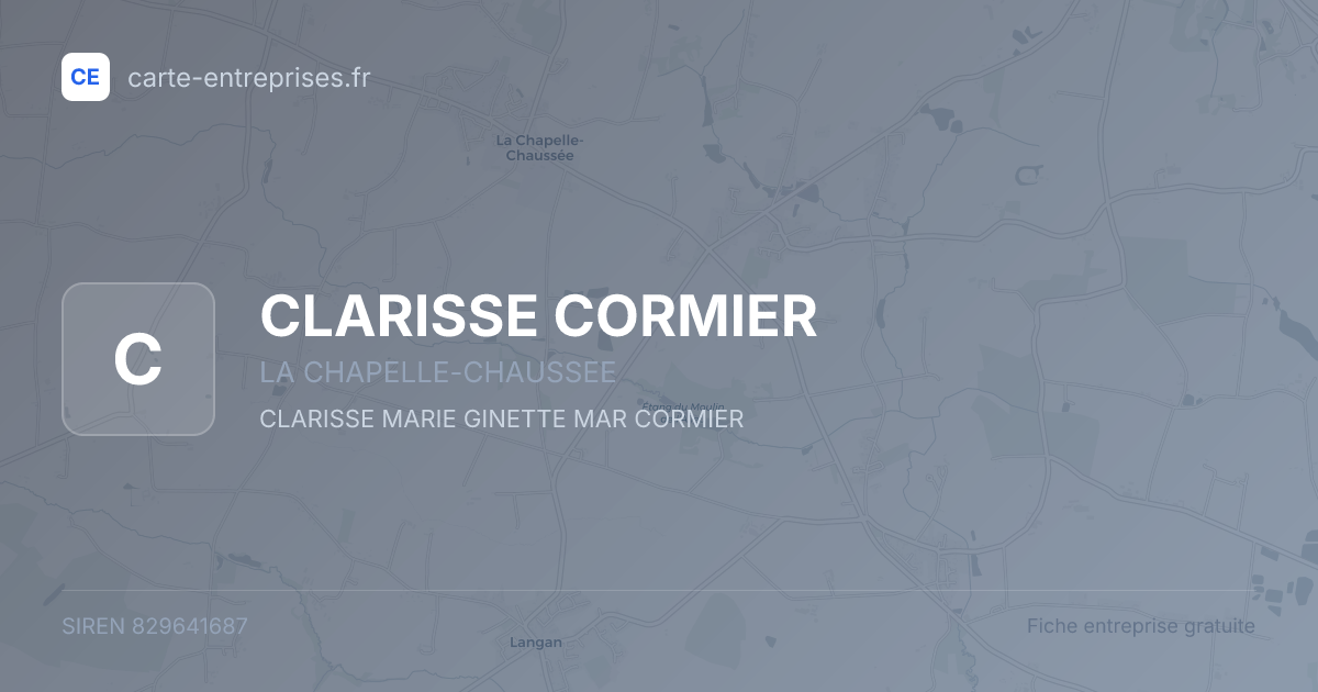 CLARISSE CORMIER — 829641687 — fiche entreprise