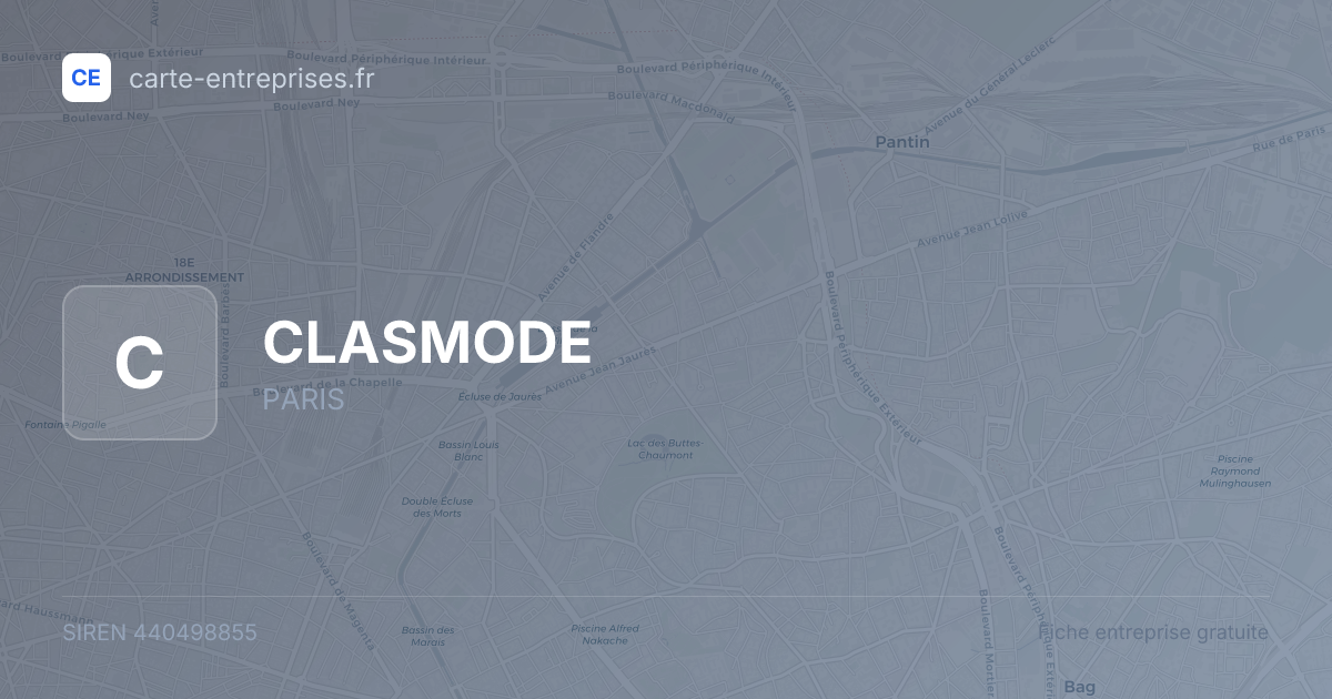 CLASMODE — 440498855 — fiche entreprise
