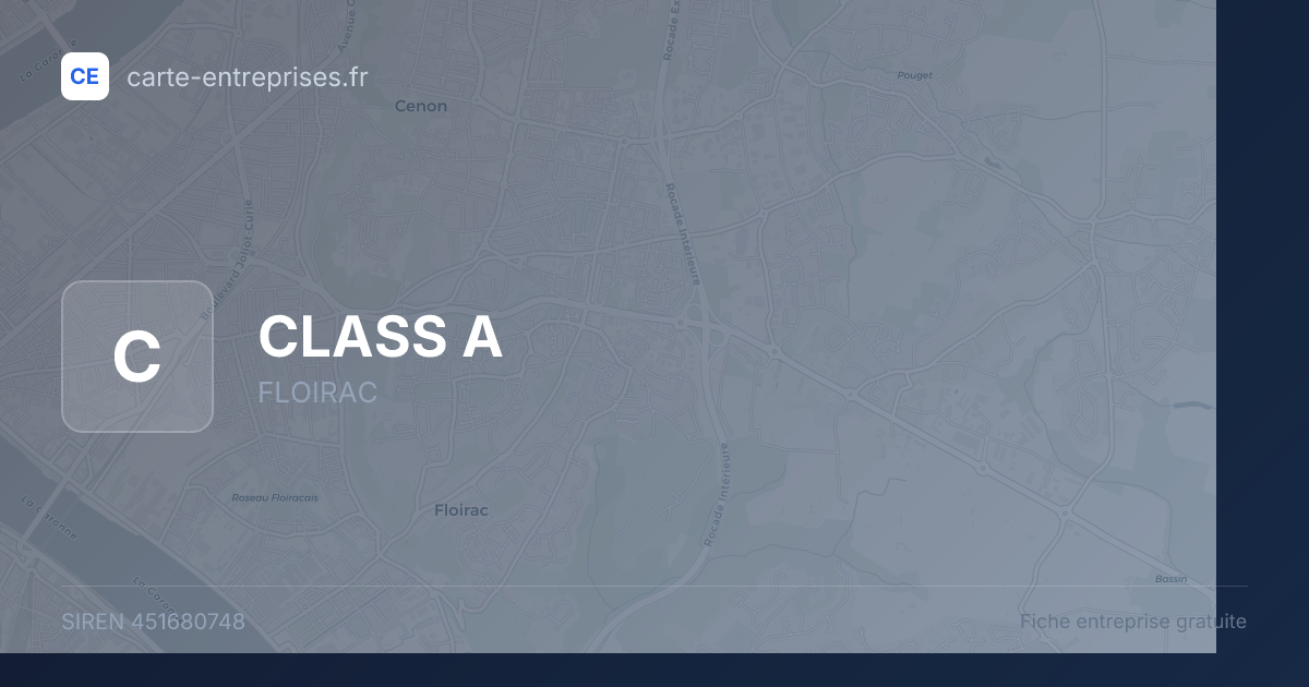 CLASS A — 451680748 — fiche entreprise