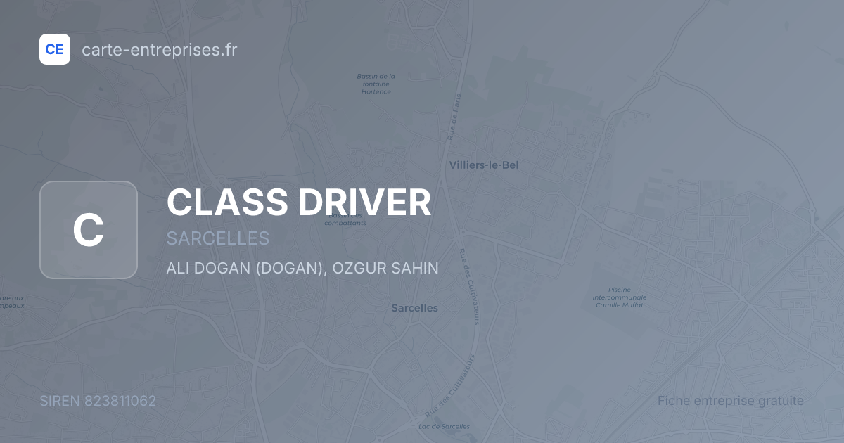 CLASS DRIVER — 823811062 — fiche entreprise