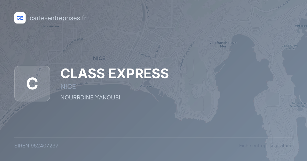 CLASS EXPRESS — 952407237 — fiche entreprise