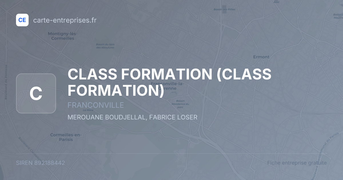 CLASS FORMATION — 892188442 — fiche entreprise