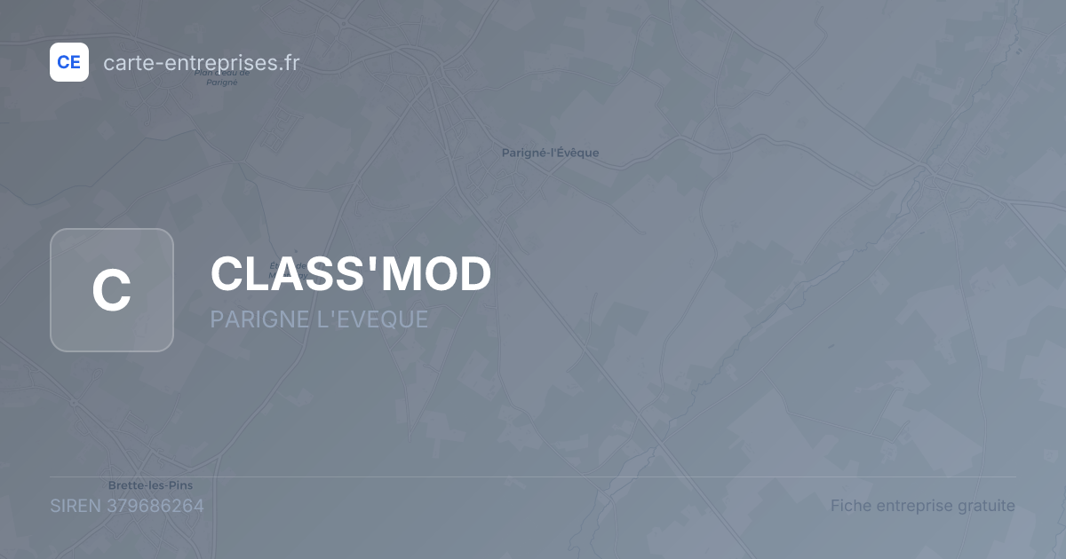 CLASS'MOD — 379686264 — fiche entreprise