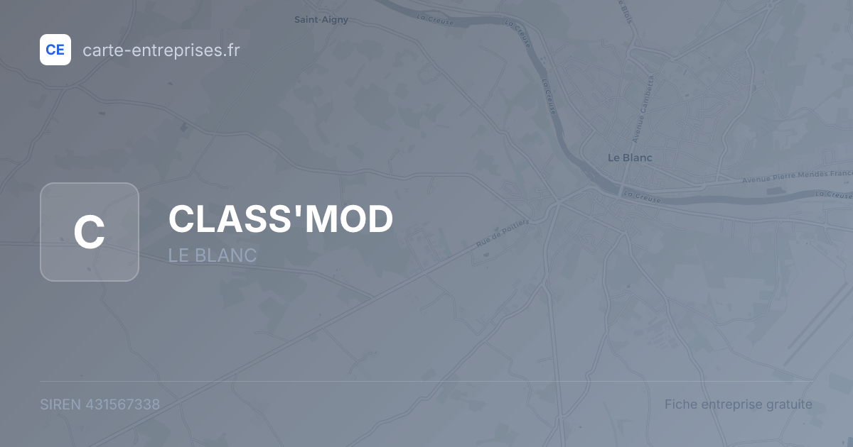 CLASS'MOD — 431567338 — fiche entreprise