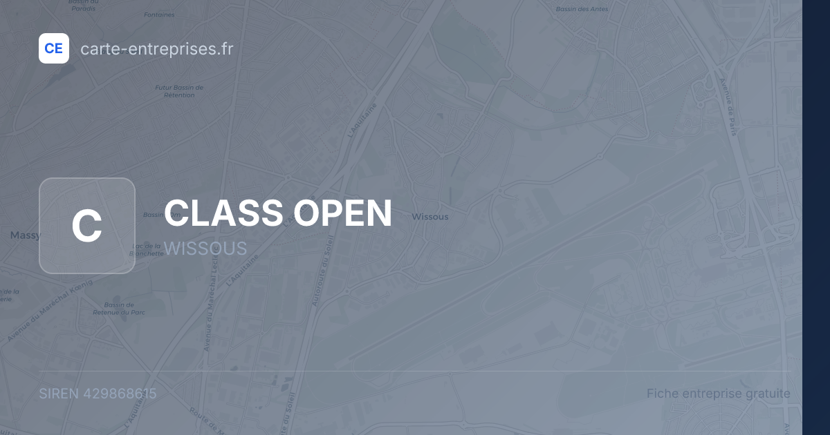 CLASS OPEN — 429868615 — fiche entreprise