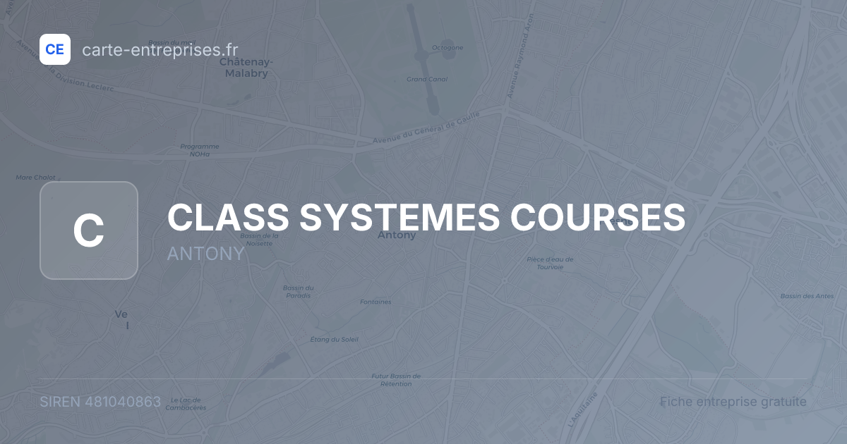 CLASS SYSTEMES COURSES — 481040863 — fiche entreprise
