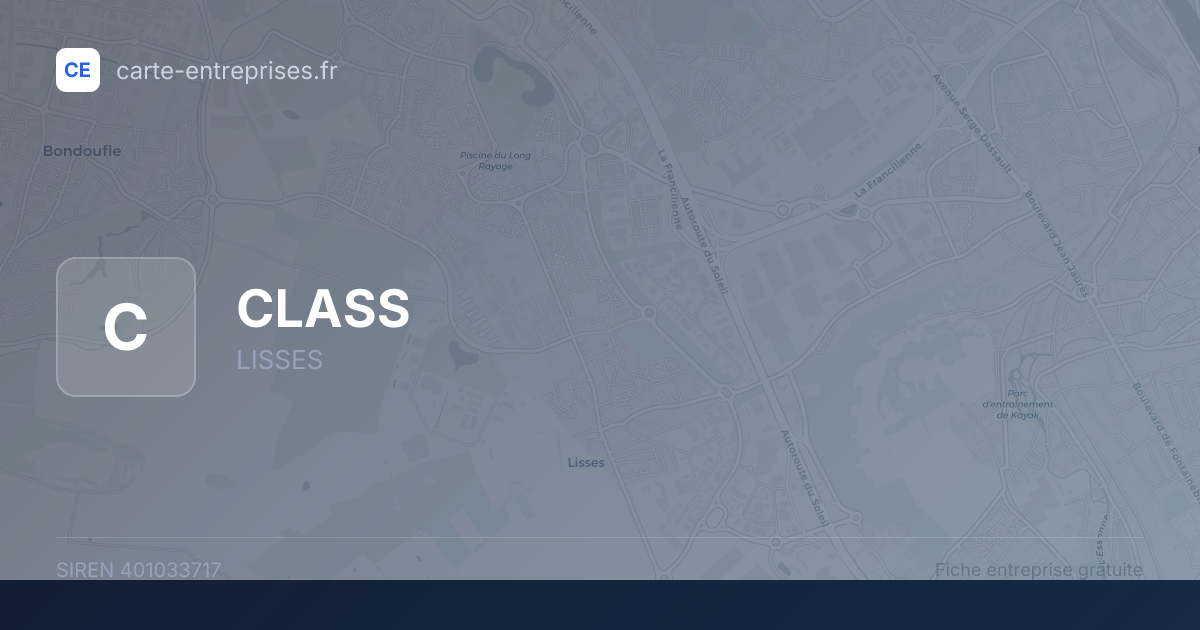CLASS — 401033717 — fiche entreprise