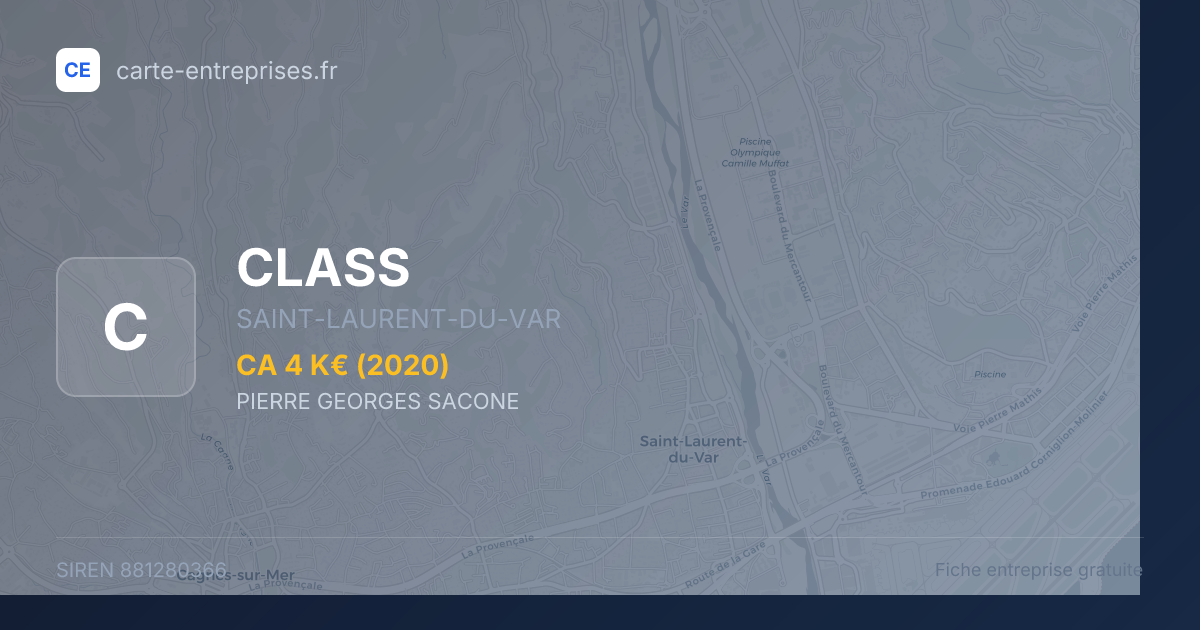 CLASS — 881280366 — fiche entreprise