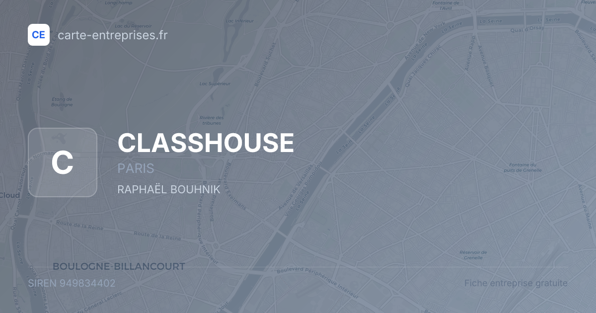 CLASSHOUSE — 949834402 — fiche entreprise