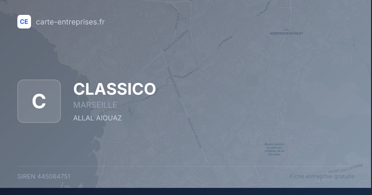 CLASSICO — 445064751 — fiche entreprise