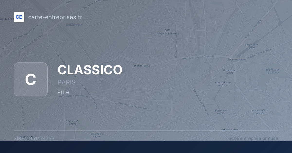 CLASSICO — 951474733 — fiche entreprise