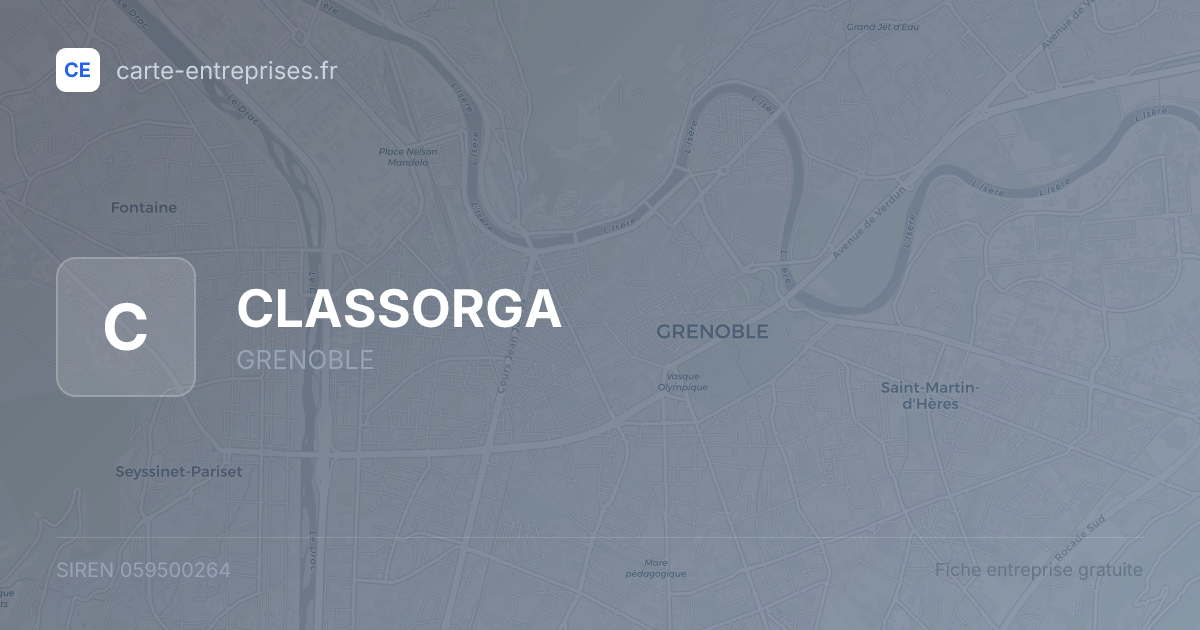 CLASSORGA — 059500264 — fiche entreprise