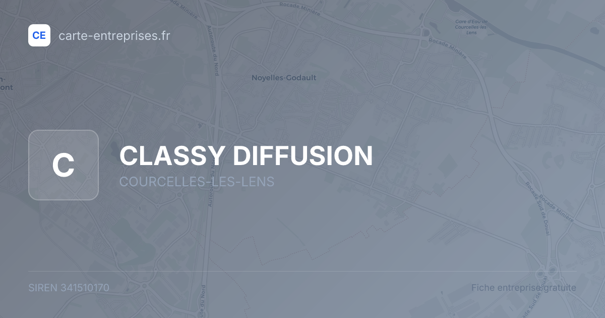 CLASSY DIFFUSION — 341510170 — fiche entreprise