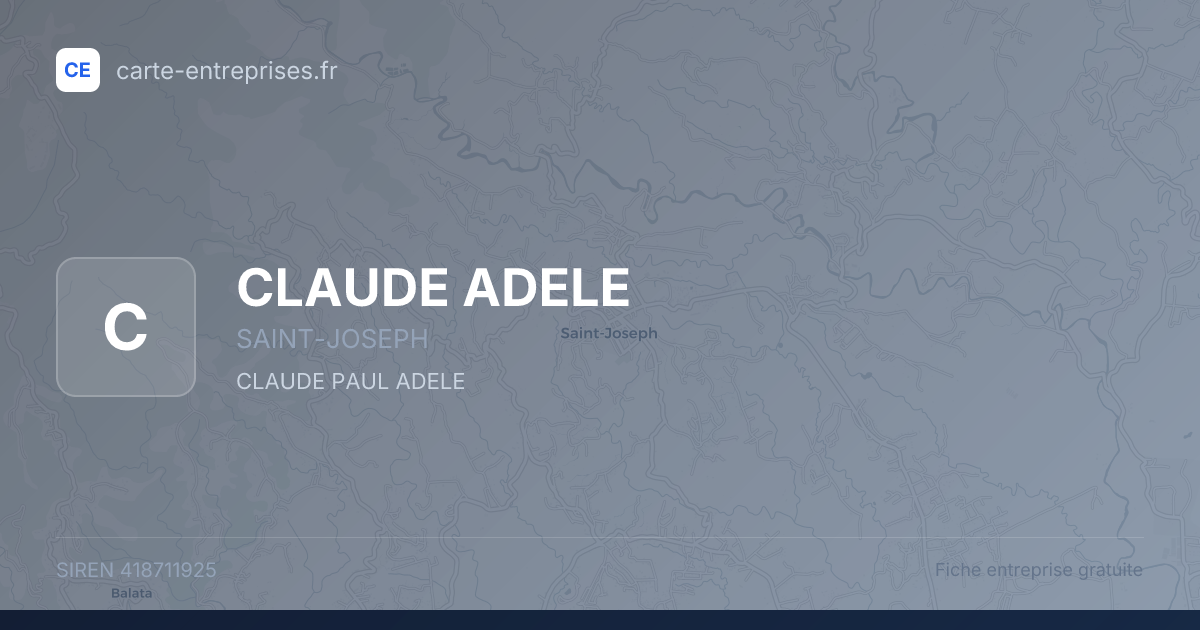CLAUDE ADELE — 418711925 — fiche entreprise