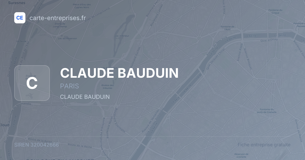 CLAUDE BAUDUIN — 320042666 — fiche entreprise
