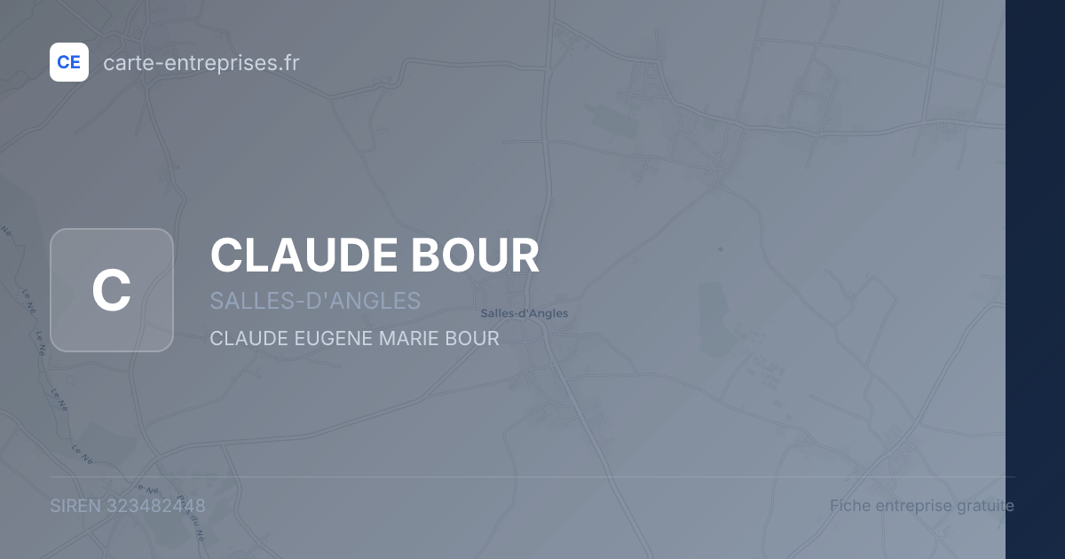 CLAUDE BOUR — 323482448 — fiche entreprise