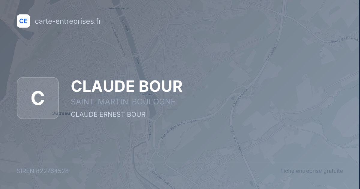 CLAUDE BOUR — 822764528 — fiche entreprise