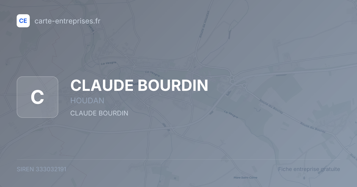 CLAUDE BOURDIN — 333032191 — fiche entreprise