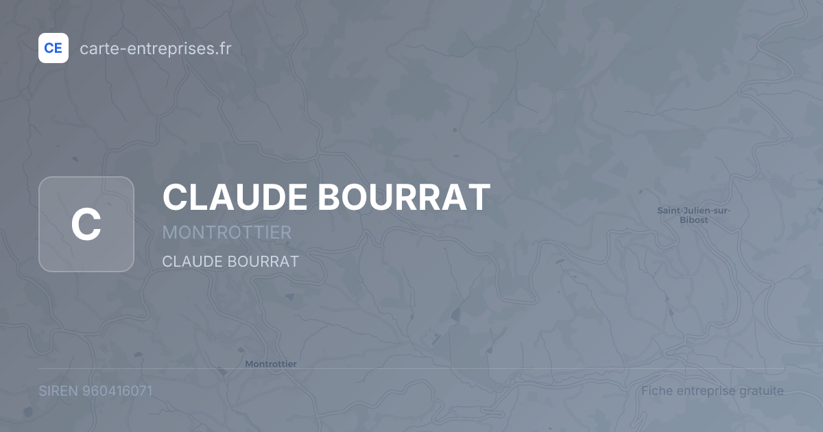 CLAUDE BOURRAT — 960416071 — fiche entreprise