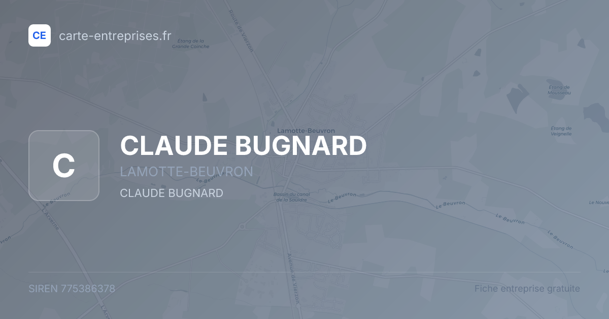 CLAUDE BUGNARD — 775386378 — fiche entreprise