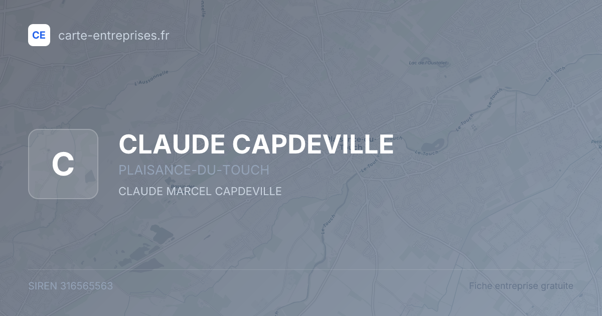 CLAUDE CAPDEVILLE — 316565563 — fiche entreprise