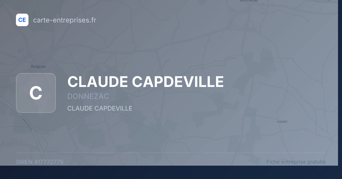 CLAUDE CAPDEVILLE — 417772779 — fiche entreprise