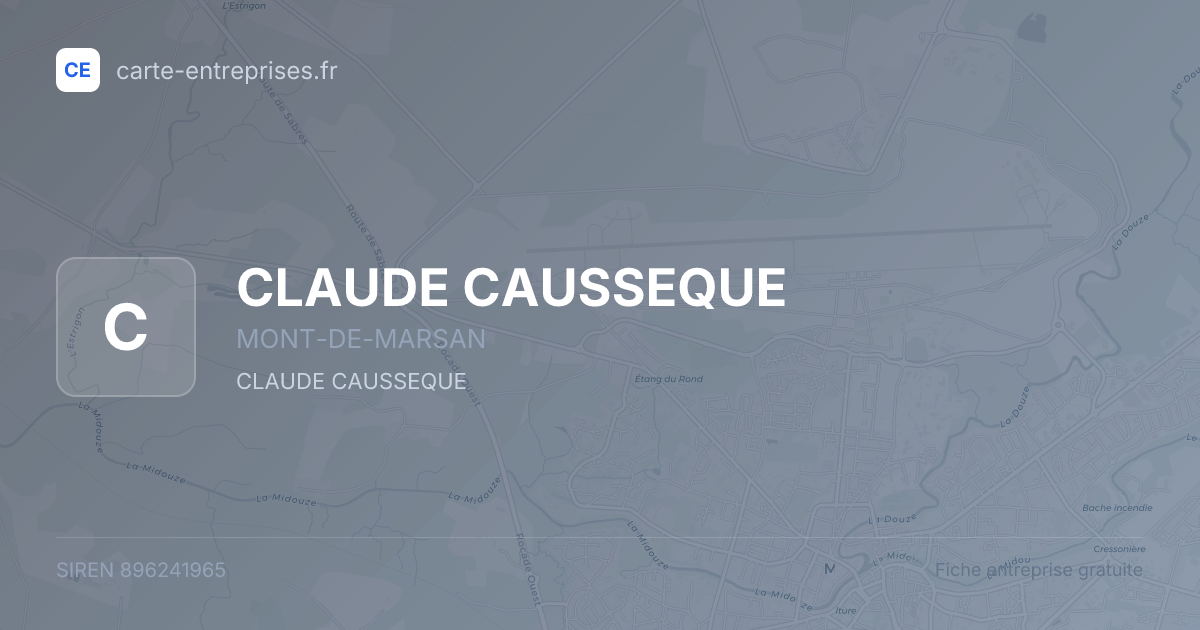 CLAUDE CAUSSEQUE — 896241965 — fiche entreprise