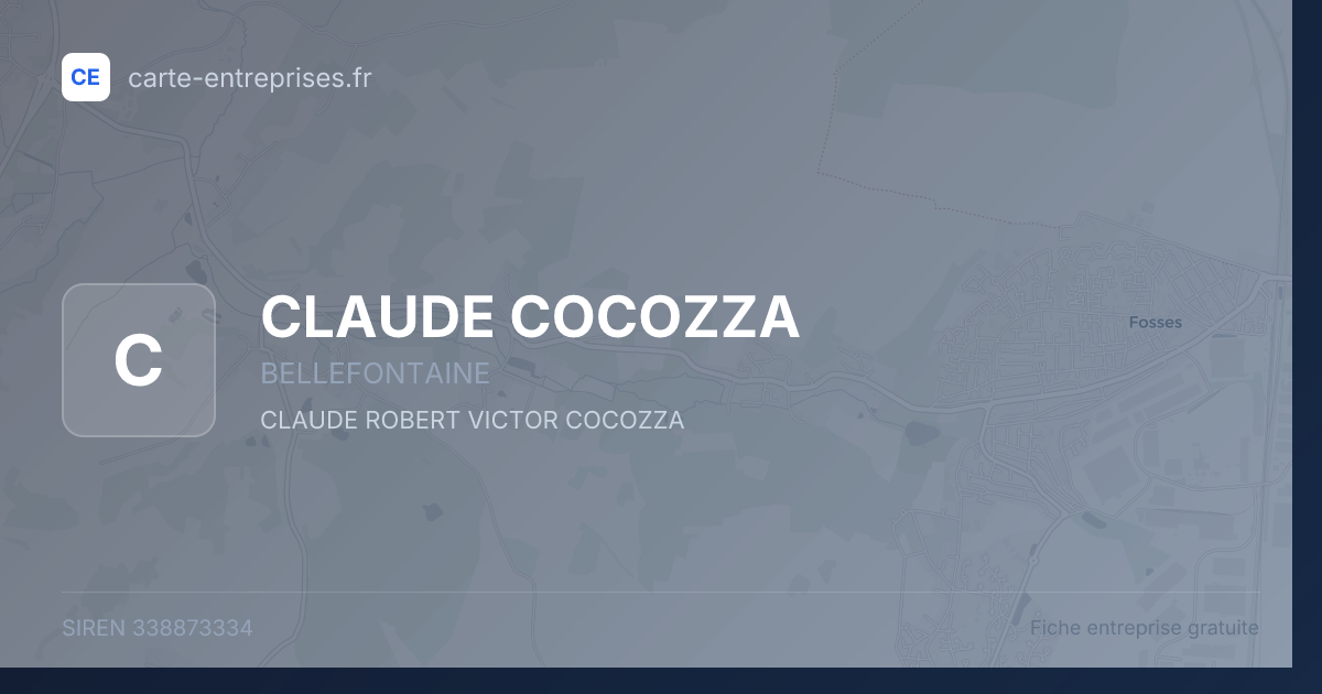 CLAUDE COCOZZA — 338873334 — fiche entreprise